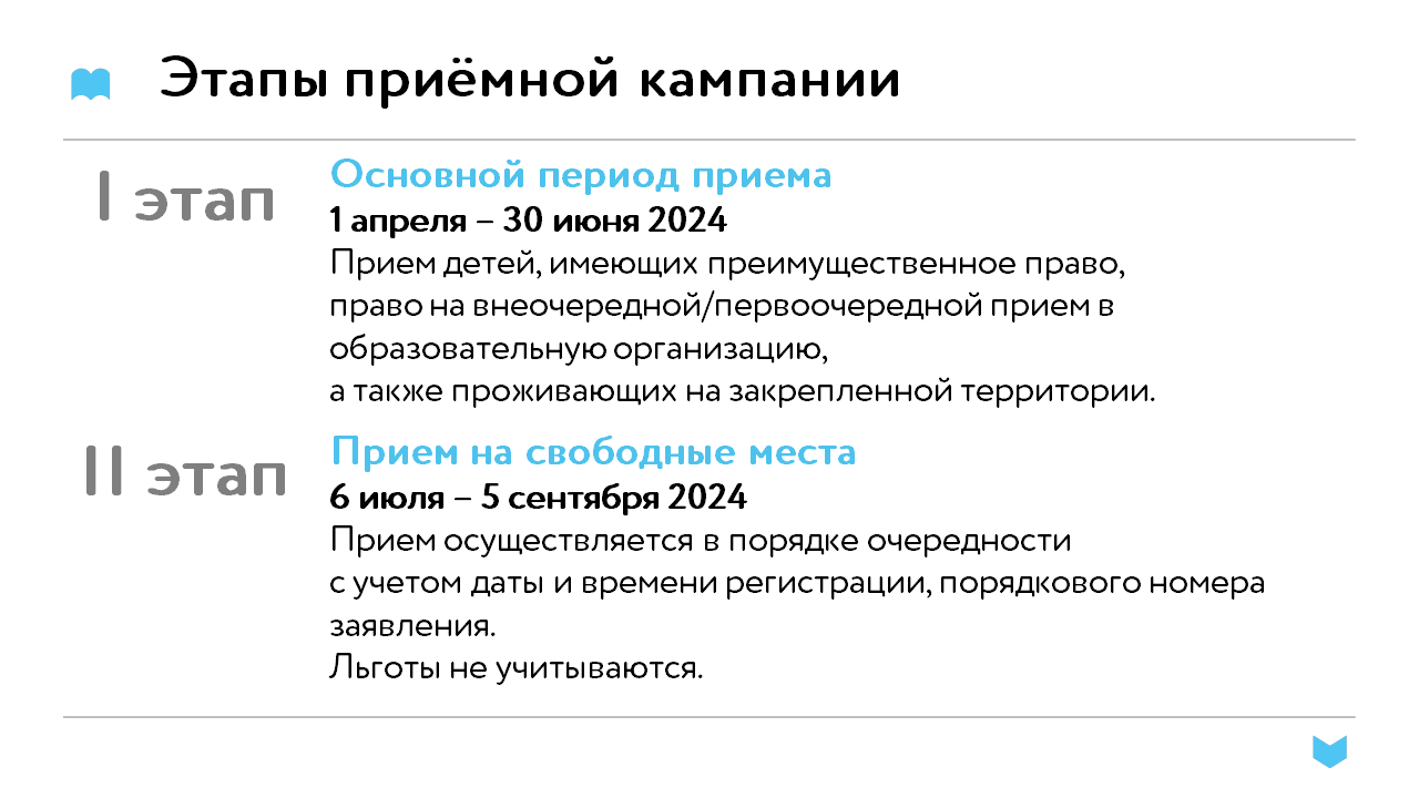 ШКОЛА №2 - Главное меню - Приём в первый класс